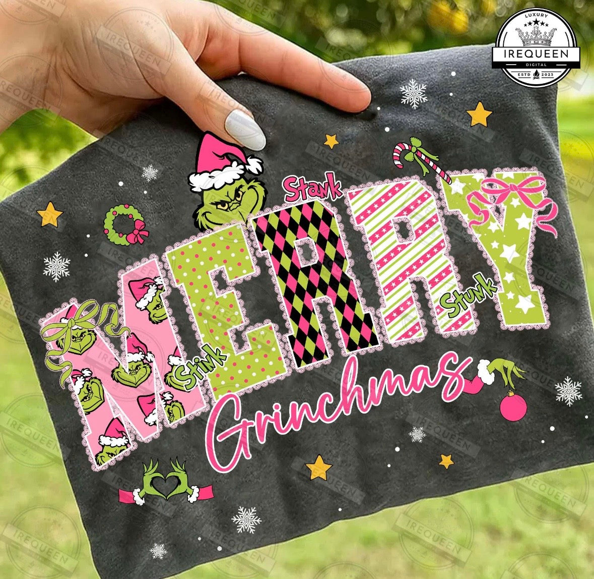 Merry Grinchmas pink