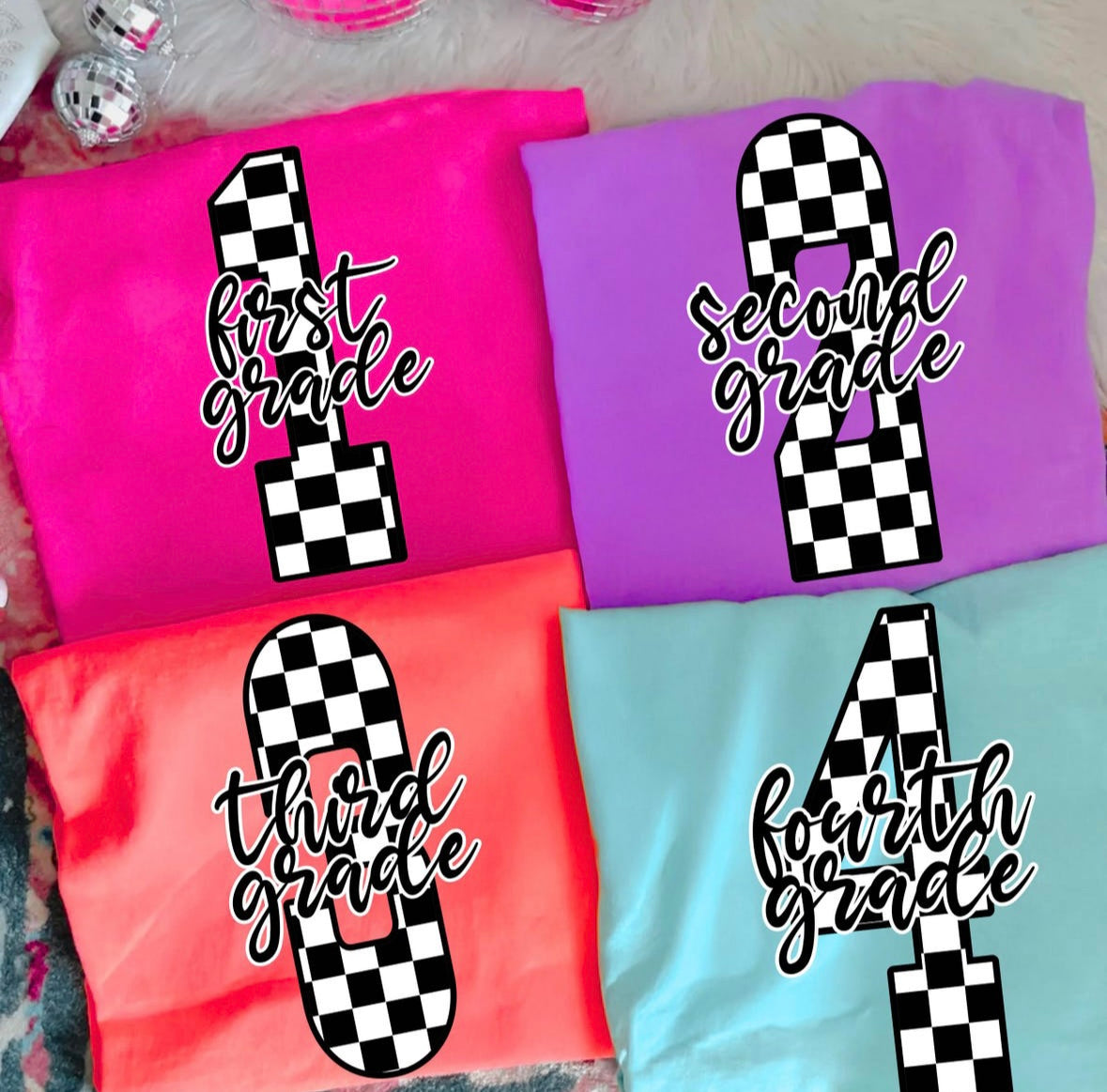 Checkered kids grade